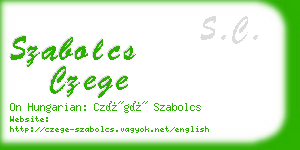 szabolcs czege business card